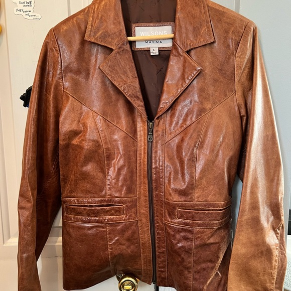 Wilsons Leather Jackets & Blazers - 🍁🎄Wilson’s Leather Maxima brown zip blazer jacket Large